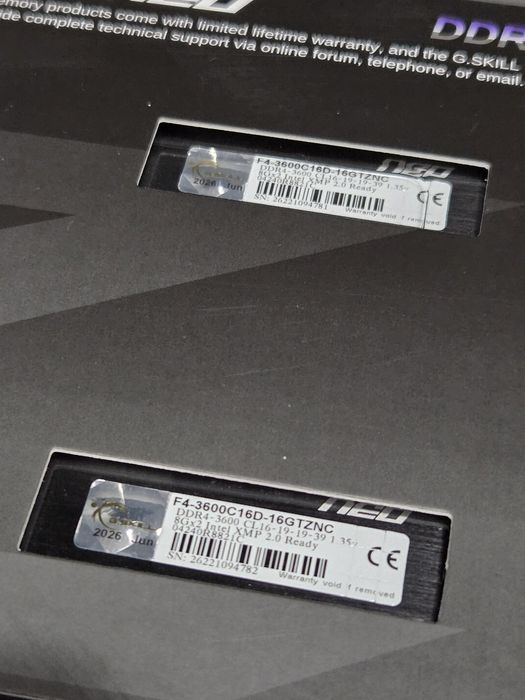 Kit Memorie RAM 16GB DDR4 3600MHz CL16 G Skill TridentZ RGB NEO F4-3600C16D-16GTZNC AMD AM4