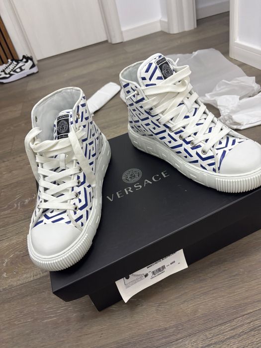 Adidasi Versce white & blue Greca