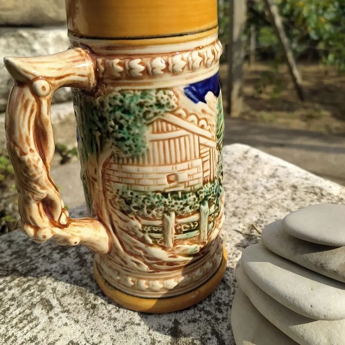 Керамична ръчно рисувана халба