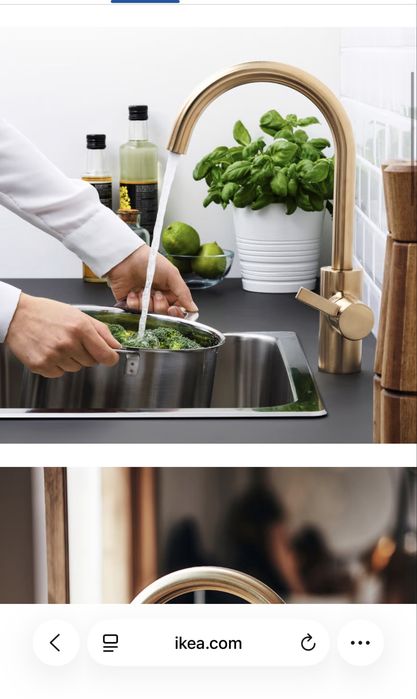 Ikea ELSJÖN кухненски смесител, полиран метал