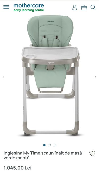 Scaun Inglesina My Time (doua scaune gri, unul nou, unul utilizat)