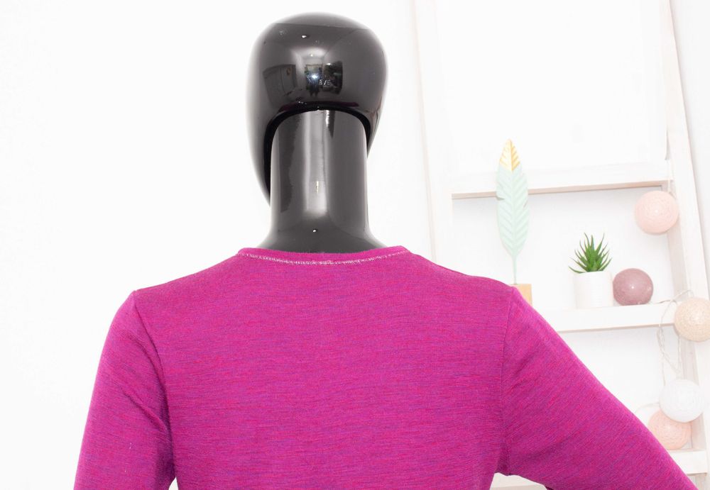 Sofa дамска мерино блуза лилава/сребро термо бельо мериносна вълна L