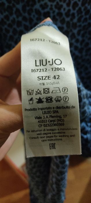 Рокля Liu jo, син анималистичен принт