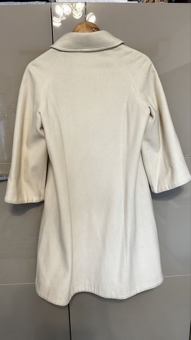 Palton alb sifefat din lana