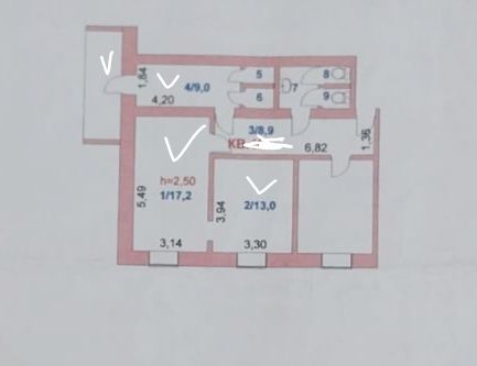 Продается 2х ком кв Жамбыла 134а