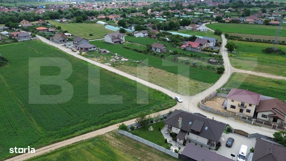Teren intravilan 1500 mp, 2 fronturi, utilitati, zona Barabant