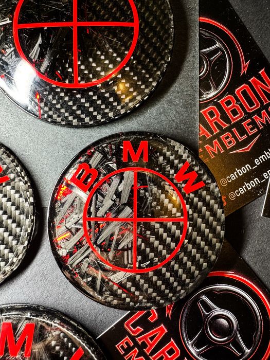 Персонализирани емблеми 82мм,78мм,74мм и 45мм BMW (carbon)