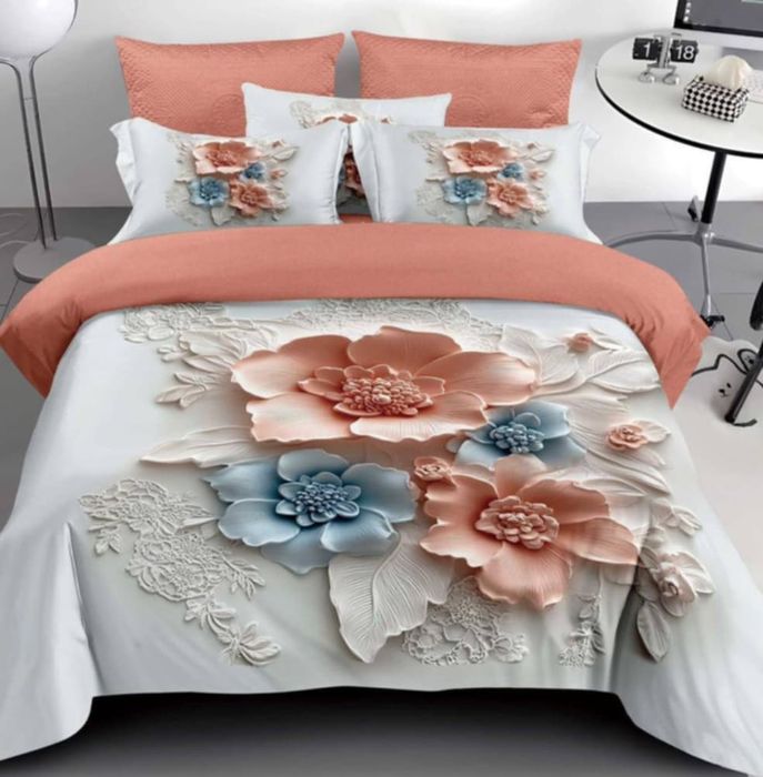 Lenjerie de pat finet 6 piese pentru pat dublu