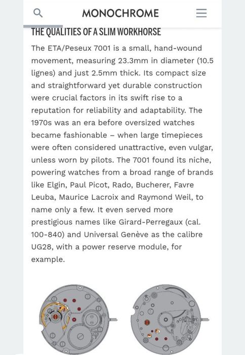 Ceas Reserve de March eta 7001 nu oris tudor doxa certina  edox