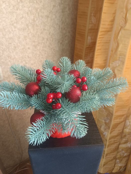 Новогодний венок , полсвечник