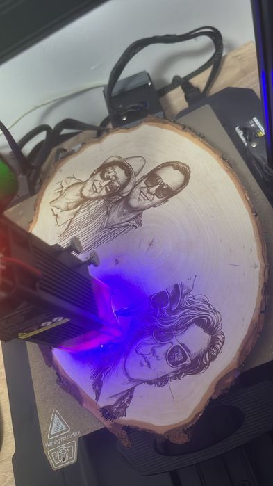 Blat de lemn personalizat realizat prin gravură