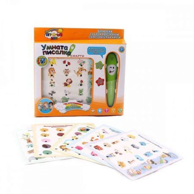 Интерактивна игра умната писалка смарти + карти с батерии топ цена