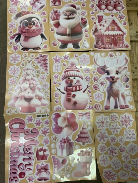 Новогодние наклейки на окна