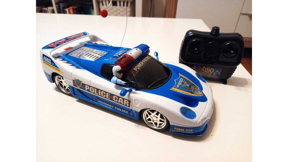 Стара играчка Dickie. RC Highway Patrol. Кабрио с кабелно дистанционно