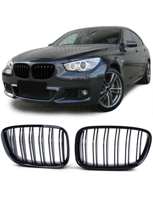 Grile Nari Duble M Bara Fata BMW Seria 5 GT F07 2009+, M-Design, Negru Lucio RADUS