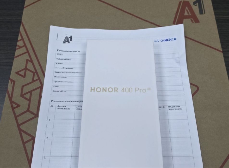 КАТО НОВ 512GB Honor 400 Pro A1 Гаранция 2028 GREY