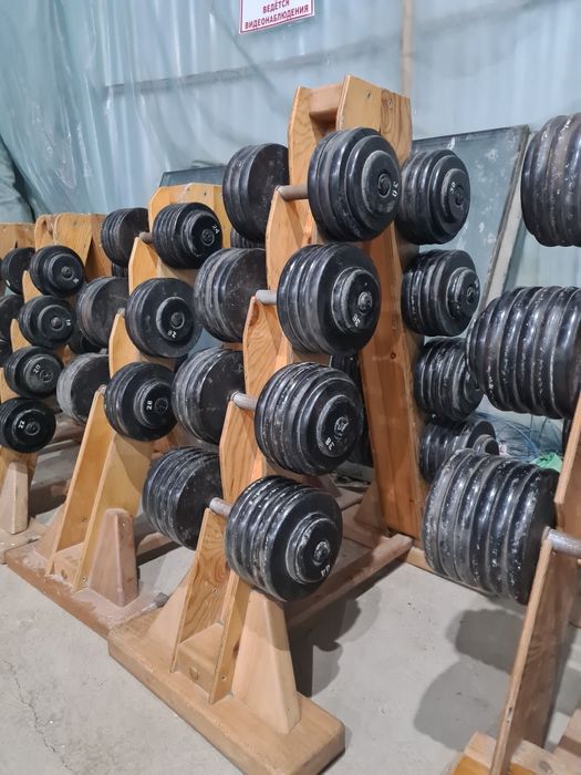 Профессиональный набор гантелей комплект