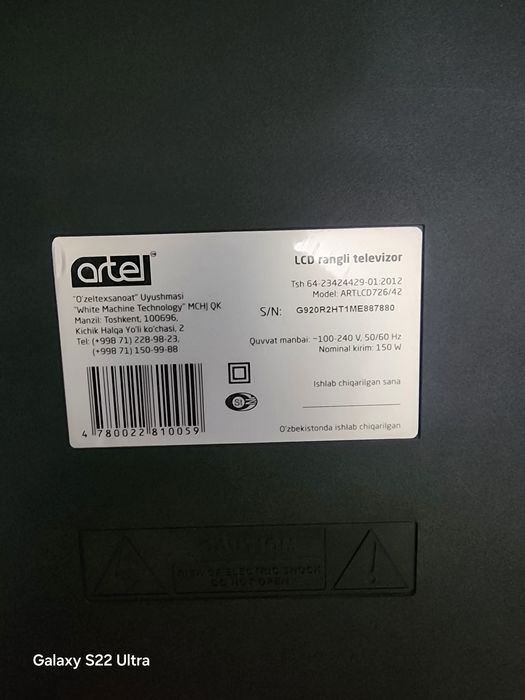 LCD rangli telvizor 43