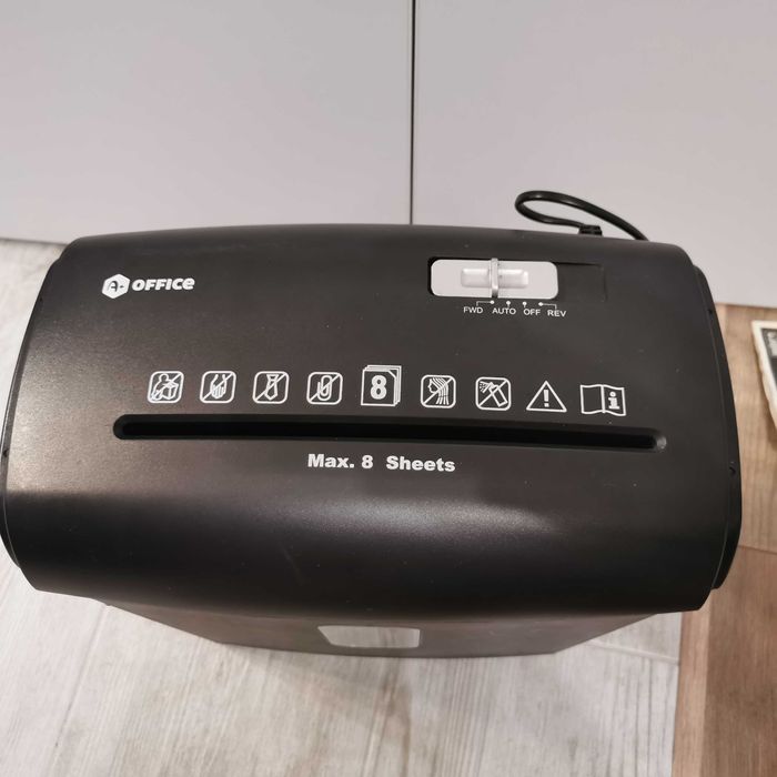 Унищожител за документи A+ Office, 8, Сross-cut ШРЕДЕР, като НОВ