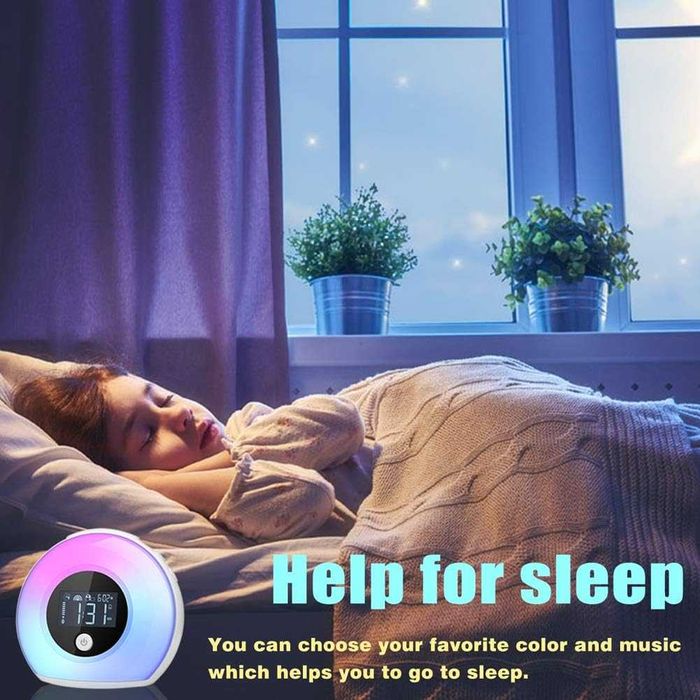 Музикален Bluetooth LED часовник - изгрев залез SG1