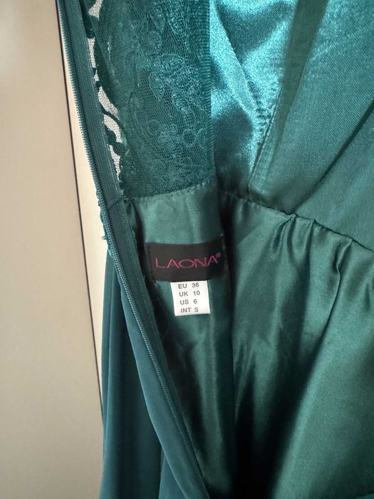 Рокля за официален повод - зелена, размер S/36 EU