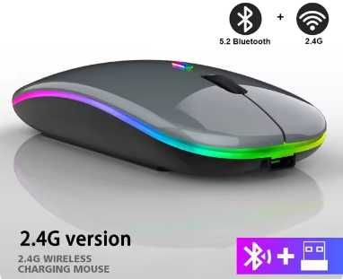Wifi Bluetooth мишки с LED подсветка, безжична мишка, геймърска мишка
