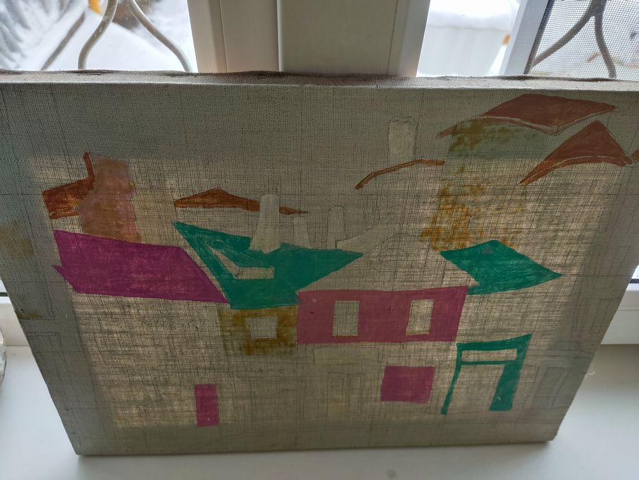 Холст на деревянном подрамнике.