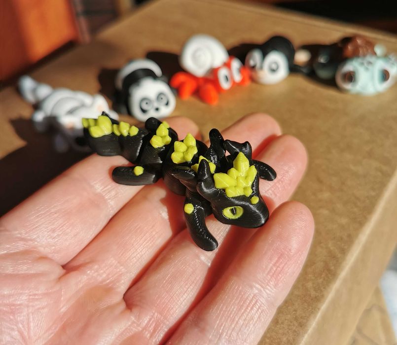 Комплект от 6 забавни 3D принтирани фигурки (Flexi)