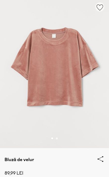 Bluza de velur H&M