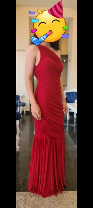 Rochie Norma Kamali rosie, Mărimea S, lunga