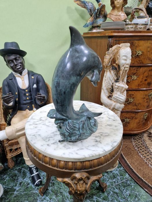 Топ - Страхотна антикварна френска бронзова фигура- Чешма шадраван