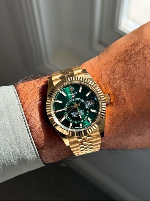 Rolex Sky-Dweller Jubilee Green “Money” Dial