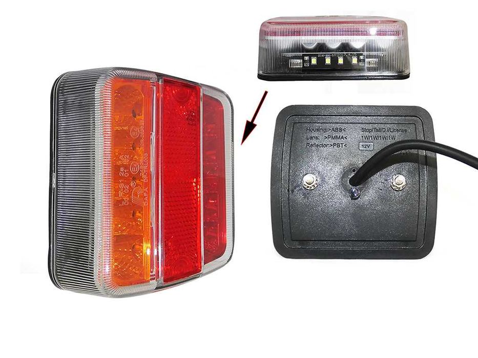 Комплект 2 бр. LED ЛЕД диодни стопове за Бус Камион Ремарке Платформа