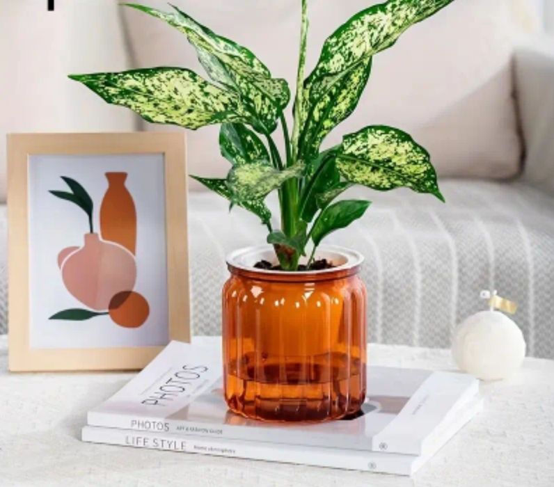 Кашпо с автополивом (фитильный полив)