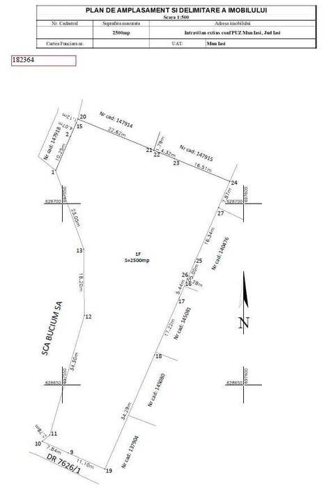 Teren intravilan 2500 mp - Iași, Bucium-Vișan | Toate utilitățile