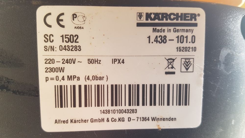 Pompa de spălat cu presiune si abur Bosch Parkside