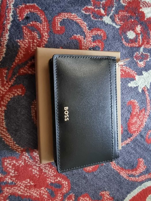 Дамски портфейл Hugo Boss Signiture естествена кожа, кафяв