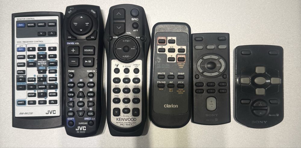 Дистанционни Кар аудио SONY,JVC,KENWOOD, CLARION,PANASONIC 10€