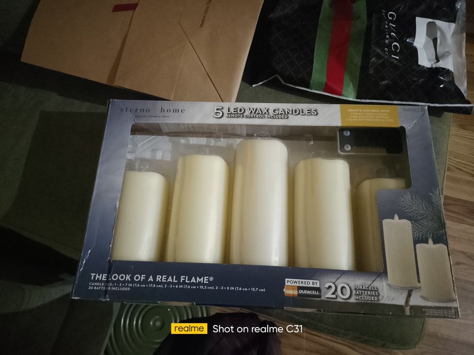 Свечи восковые на батарейках с пультом