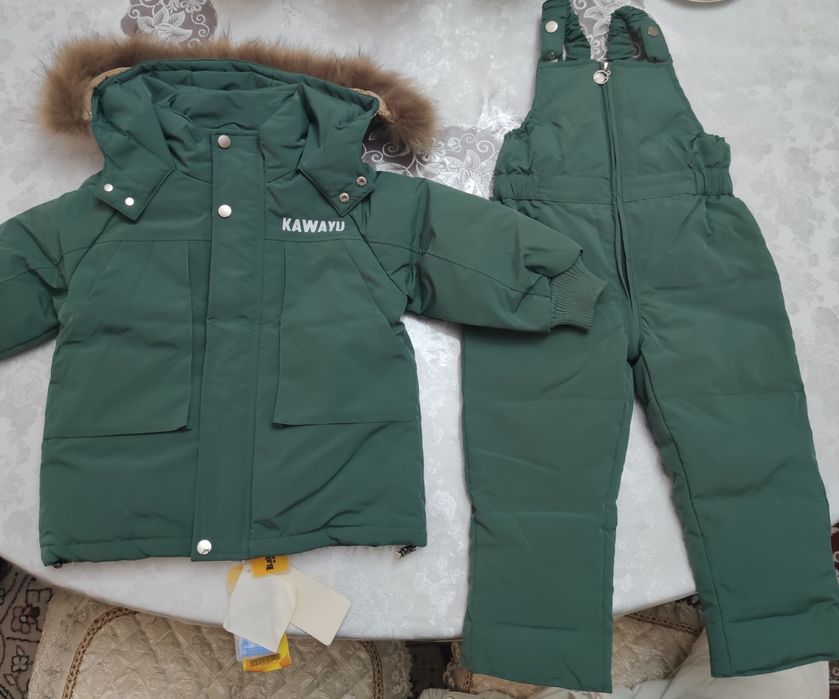 детские куртка + комбинезон   bolalar qishki kurtkasi 2 talik to'plam