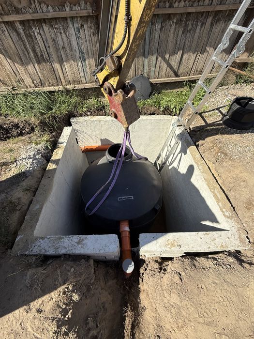 Montaj fose septice cu 3 etape de filtrare şi dren,Instalații sanitare
