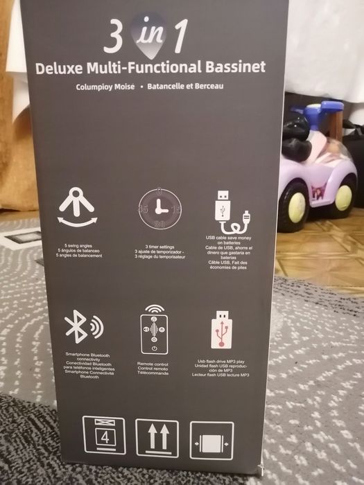 Детский шезлонг. Цвет серый 3 в 1