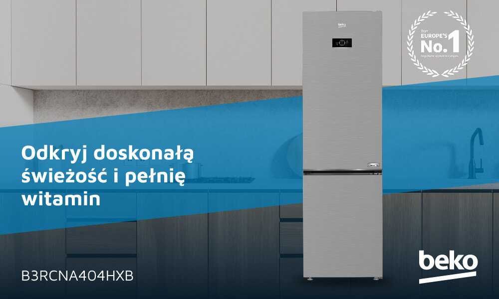 Нов инверторен хладилник с фризер BEKO b300 B3RCNA404HXB No Frost HarvestFresh AeroFlow 203.5 см