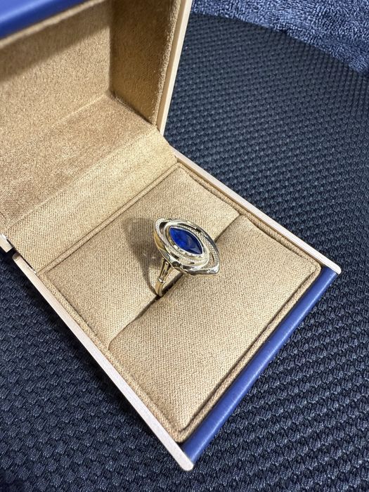 Tilla Uzuk 585 Proba Sapfir Toshi tozza Tila