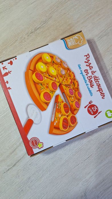 Деревянная пицца-игрушка