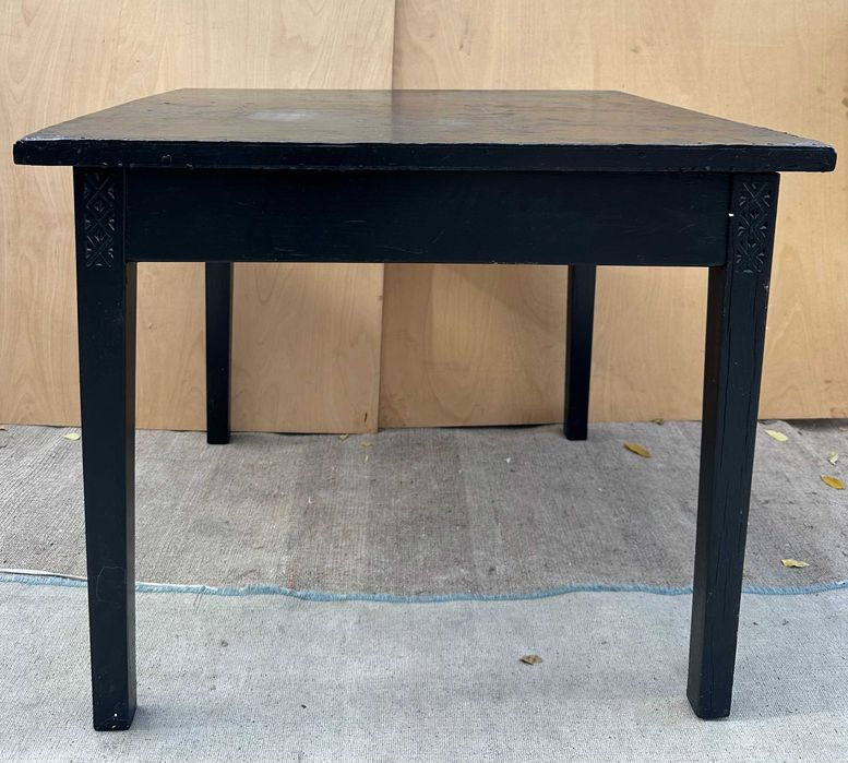 Masuta de cafea Vintage din Lemn masiv; Masa cu blat 80x76 cm