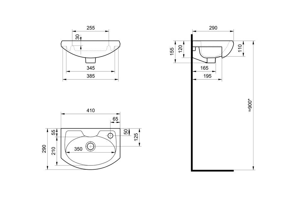 Умывальник Santek "Азов-40" (арт. 0254)   (с Доставкой!)