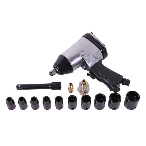 Комплект пневматичен ударен гайковерт 1/2" с вложки 9-27 мм