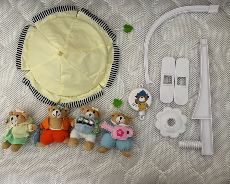 Музикална въртележка за легло Canpol “Girly bears under umbrella”