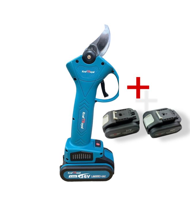 Безчеткова Лозарска Ножица 36V, 8Ah / с 2 батерии, 33 мм. стоманен нож